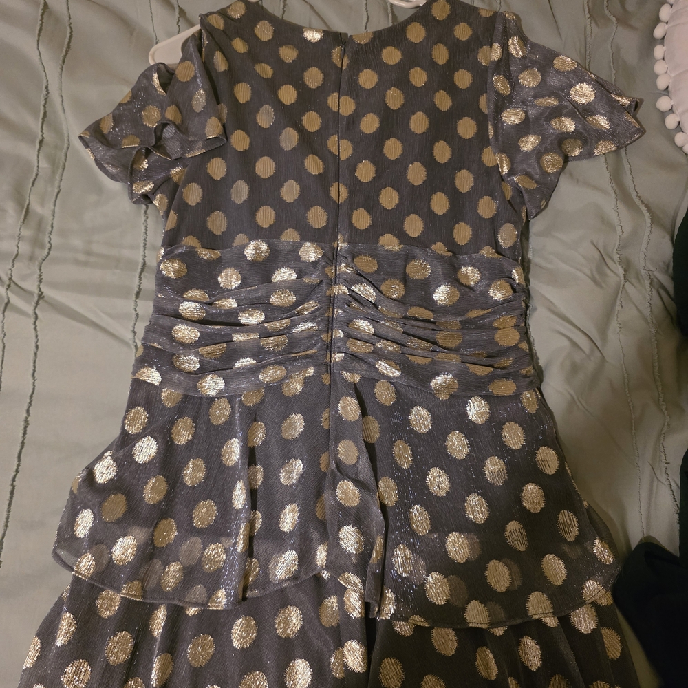 Kohl's Metallic Polka Dot Mini Dress - Picture 2 of 2